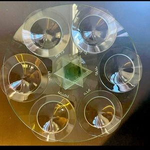 Glass Seder plate